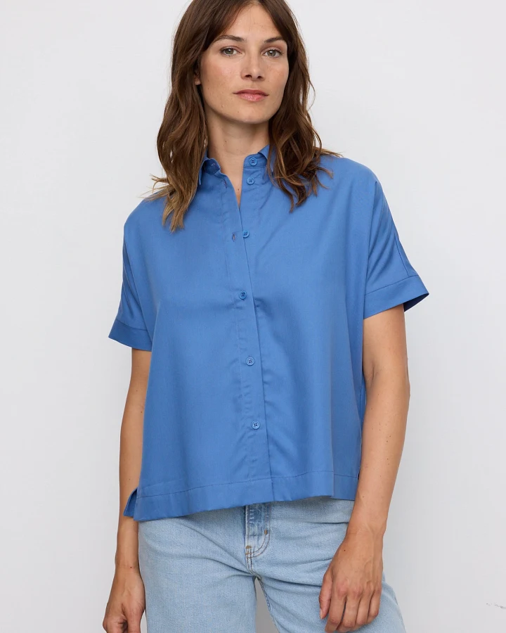Recolution Damen vegan Shirt Lotus Electric Blue