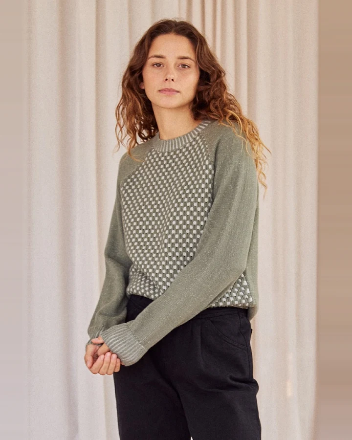 TWOTHIRDS Damen vegan Pullover Guana Cay Aqua