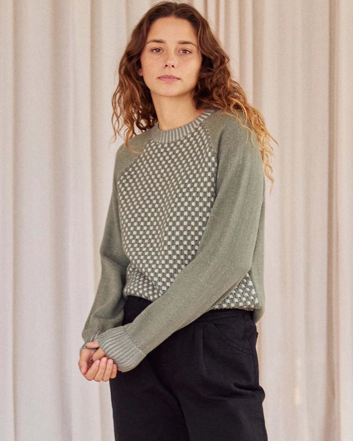 TWOTHIRDS Damen vegan Pullover Guana Cay Aqua – Ansicht 2