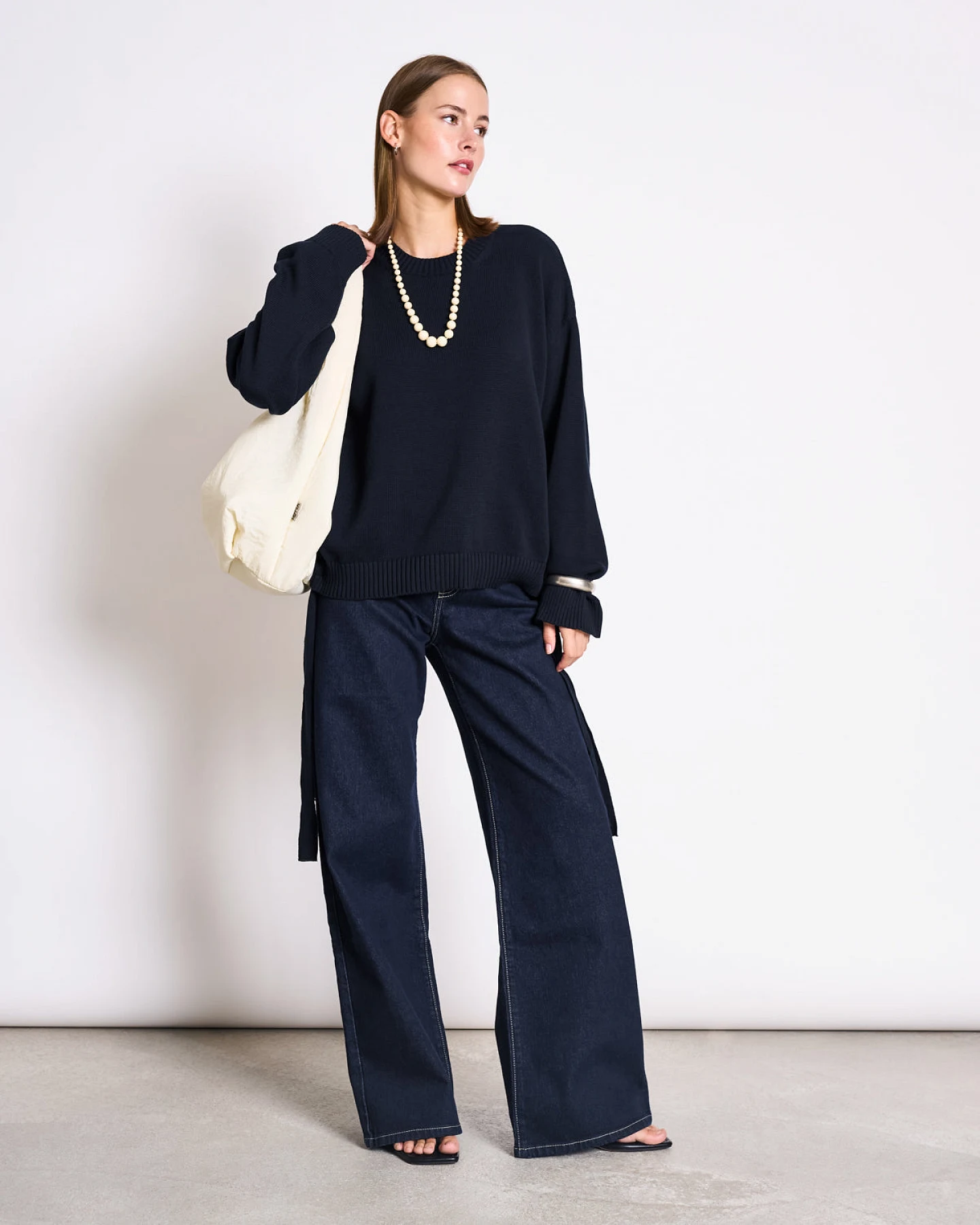 JAN 'N JUNE Damen vegan Pullover Caper Nightfall Blue – Ansicht 2