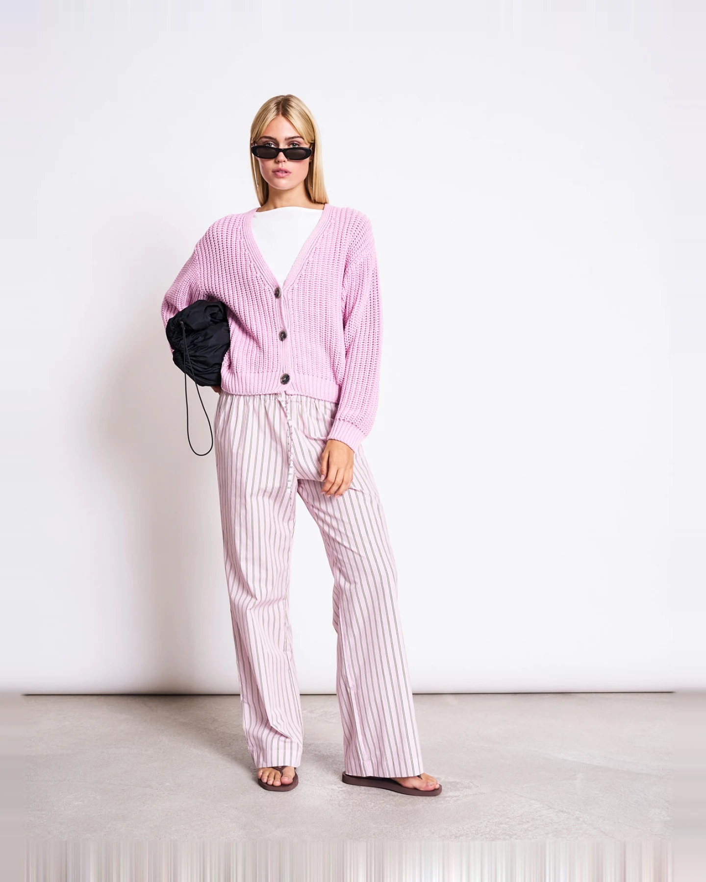 JAN 'N JUNE Damen vegan Strickjacke Lena Light Orchid Pink – Ansicht 2