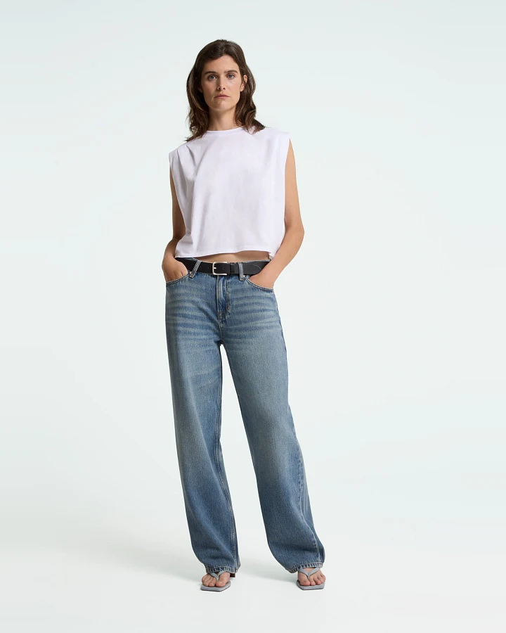 Kings of Indigo Damen vegan Jeans Joan Lewisboro Mid Tint Blau
