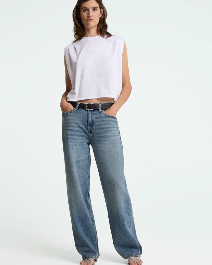 Kings of Indigo Damen vegan Jeans Joan Lewisboro Mid Tint Blau
