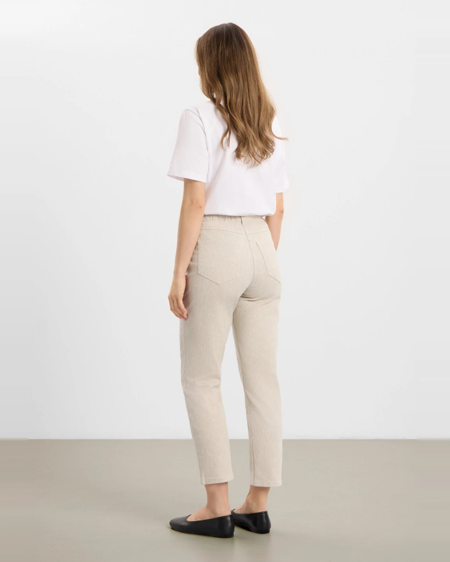 LAURIE Damen vegan Hose Hannah Regular Xsl Grau Sand – Ansicht 2