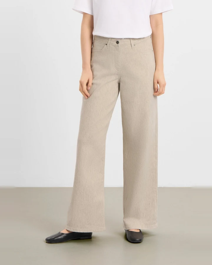 LAURIE Damen vegan Hose Carol Loose Grau Sand