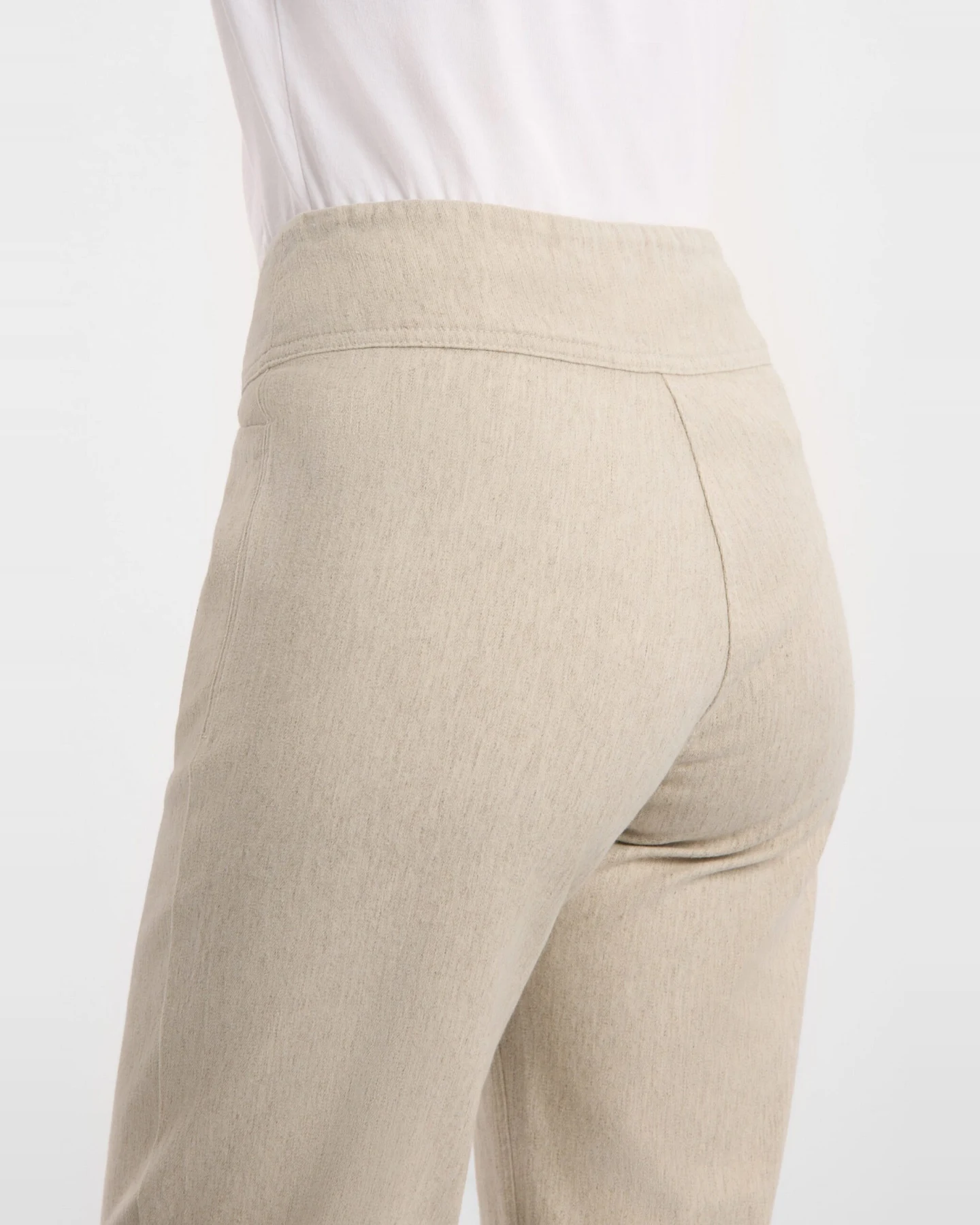 LAURIE Damen vegan Hose Thea Straight Ml Grau Sand – Ansicht 2