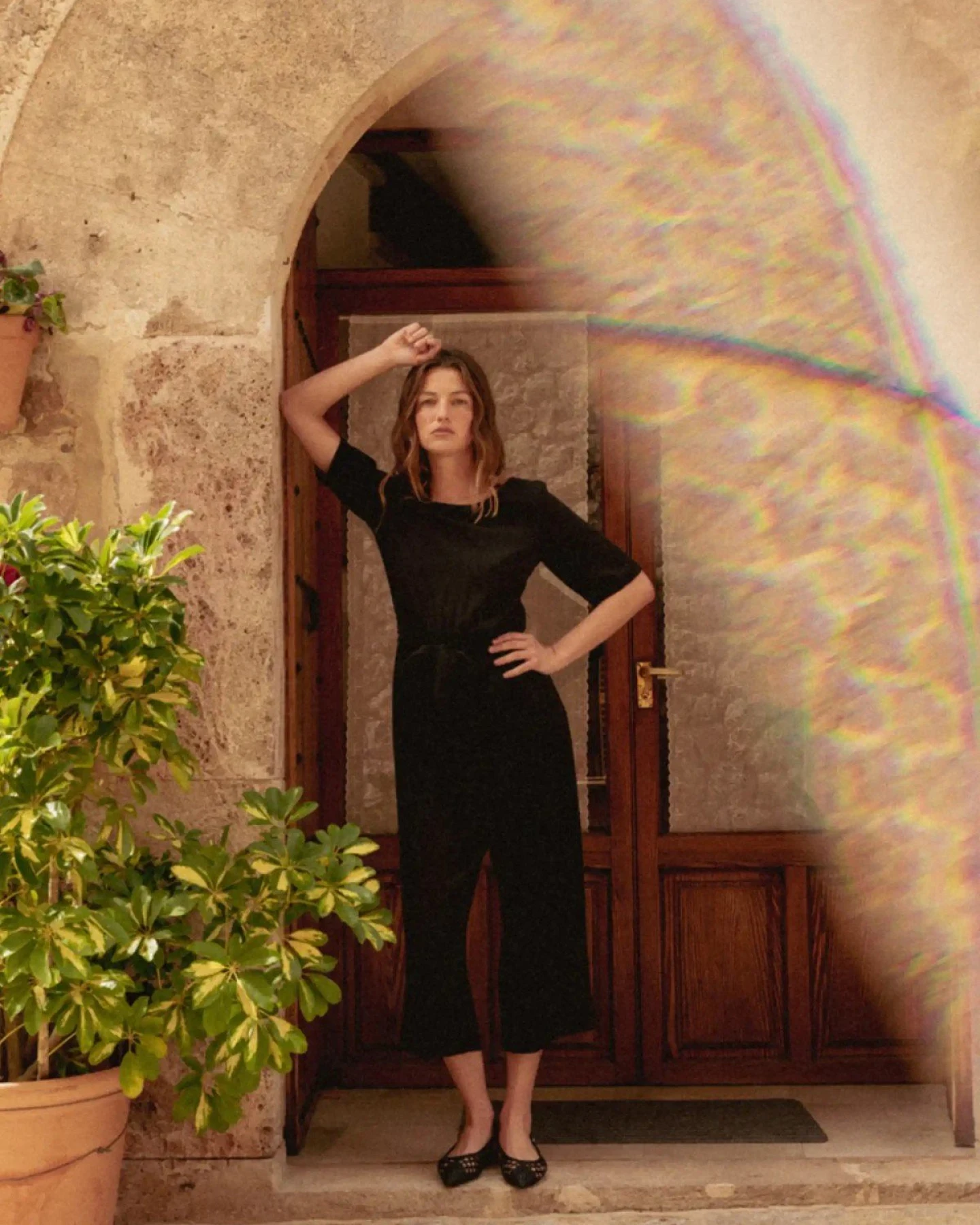 Jumpsuit Staine Halfsleeve Tencel Schwarz – Ansicht 6