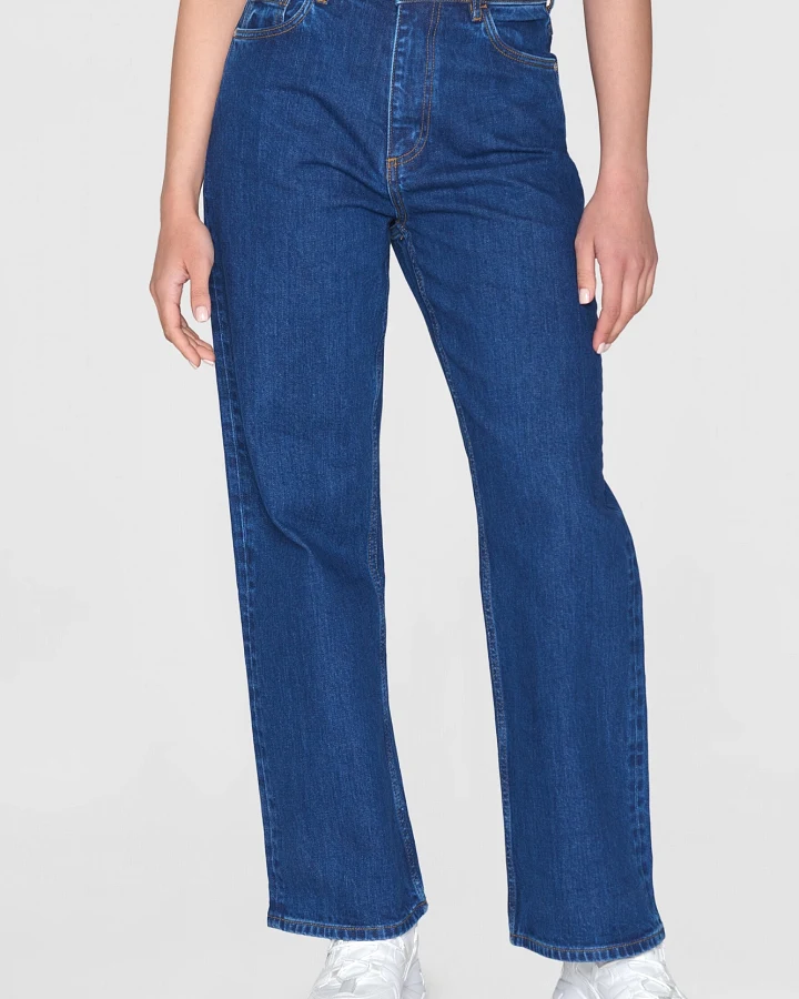 KnowledgeCotton Apparel Damen vegan Jeans Gale Medium Blau
