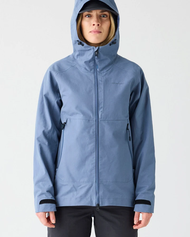 KnowledgeCotton Apparel Damen vegan Jacke Vent Canvas 270 Shell Vintage Indigo