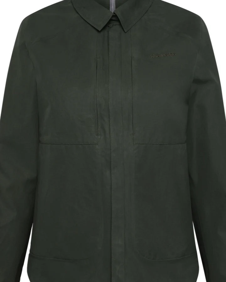 KnowledgeCotton Apparel Damen vegan Jacke Vent Canvas 200 Forrest Night