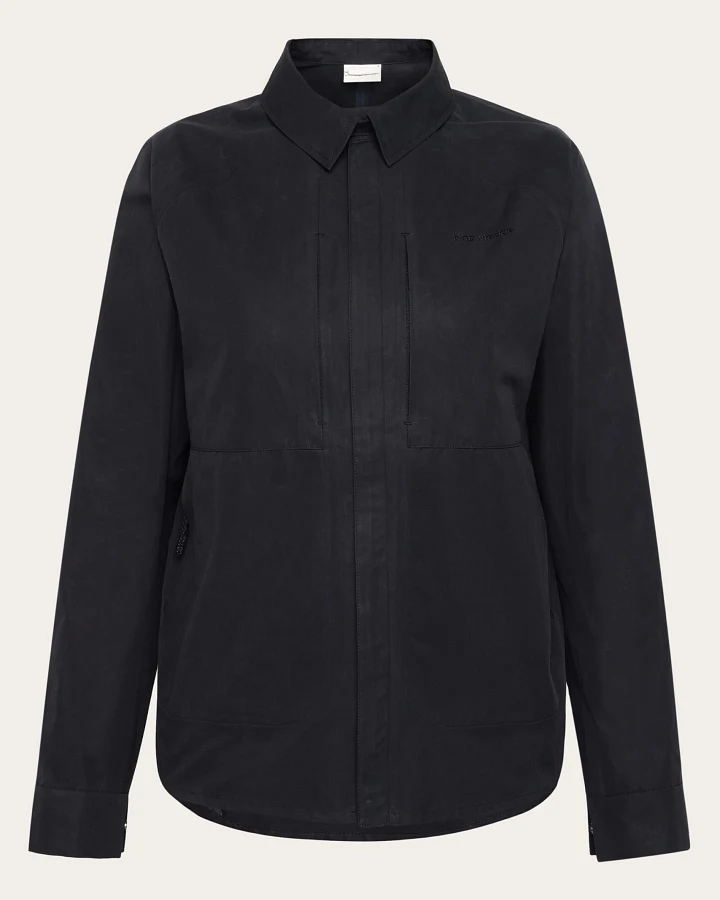 KnowledgeCotton Apparel Damen vegan Jacke Damen Vent Canvas 200 Black Jet