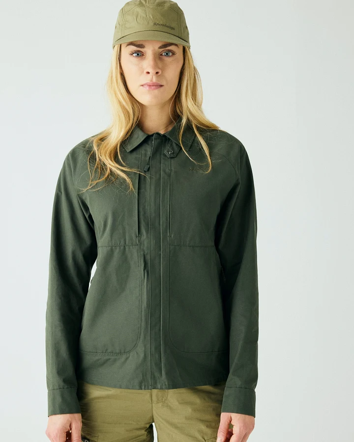 KnowledgeCotton Apparel Damen vegan Jacke Vent Canvas 200 Gebrannte Olive