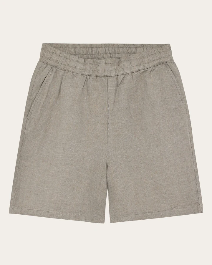 KnowledgeCotton Apparel Damen vegan Shorts Posey Weites Leinen Twill Beige