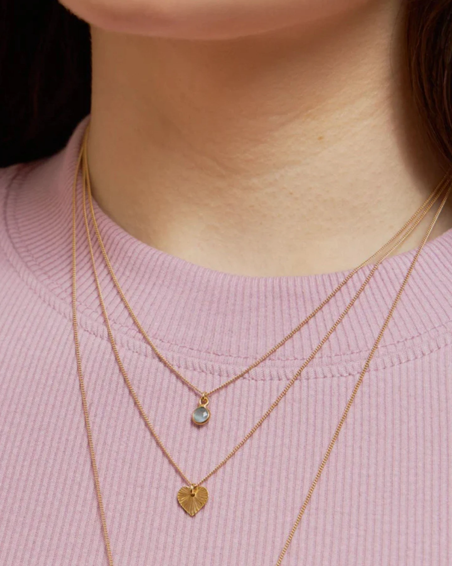 Kette Shiny Heart Vergoldet – Ansicht 2