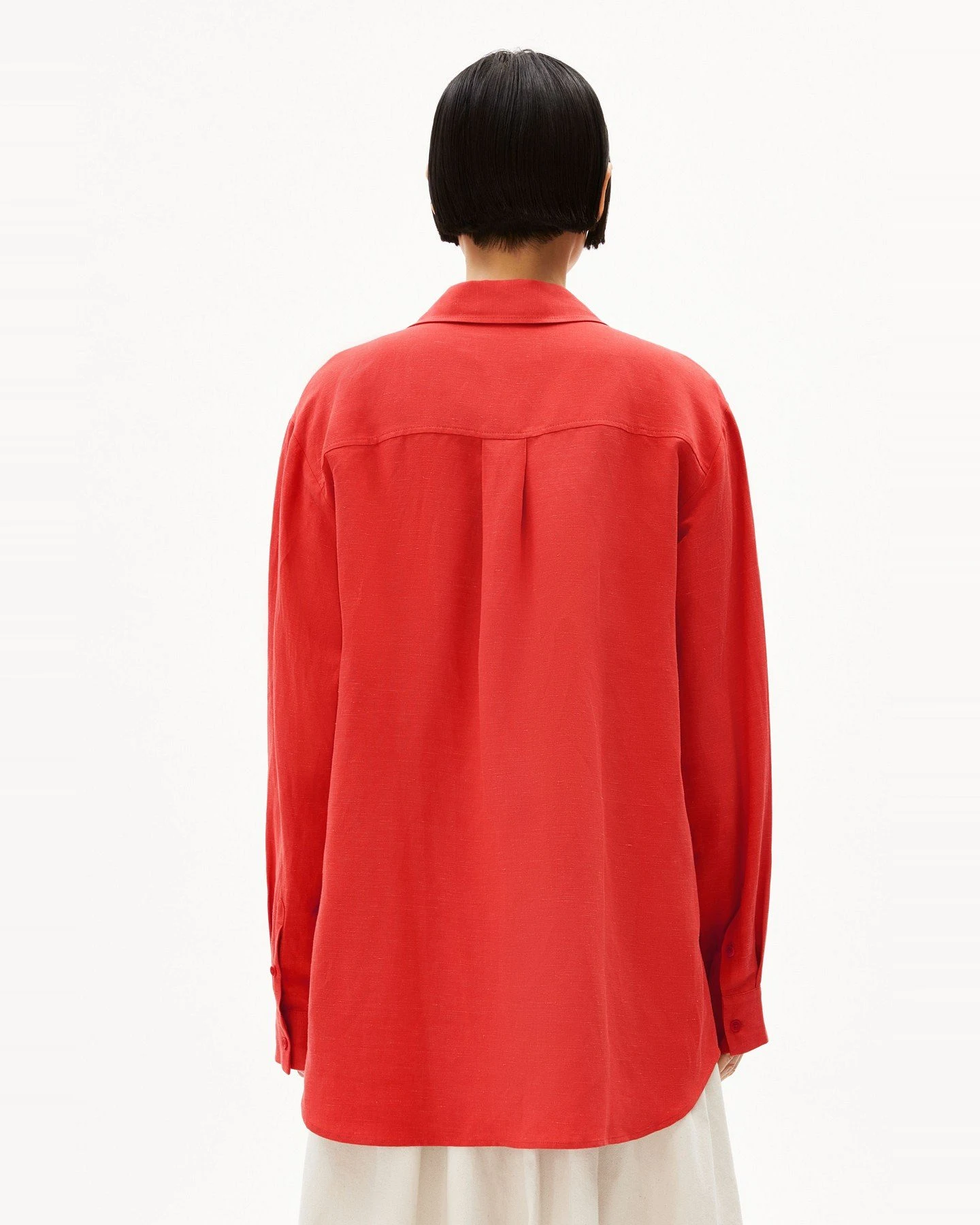 Bluse Langarm Maalgaa Lino Rot – Ansicht 5