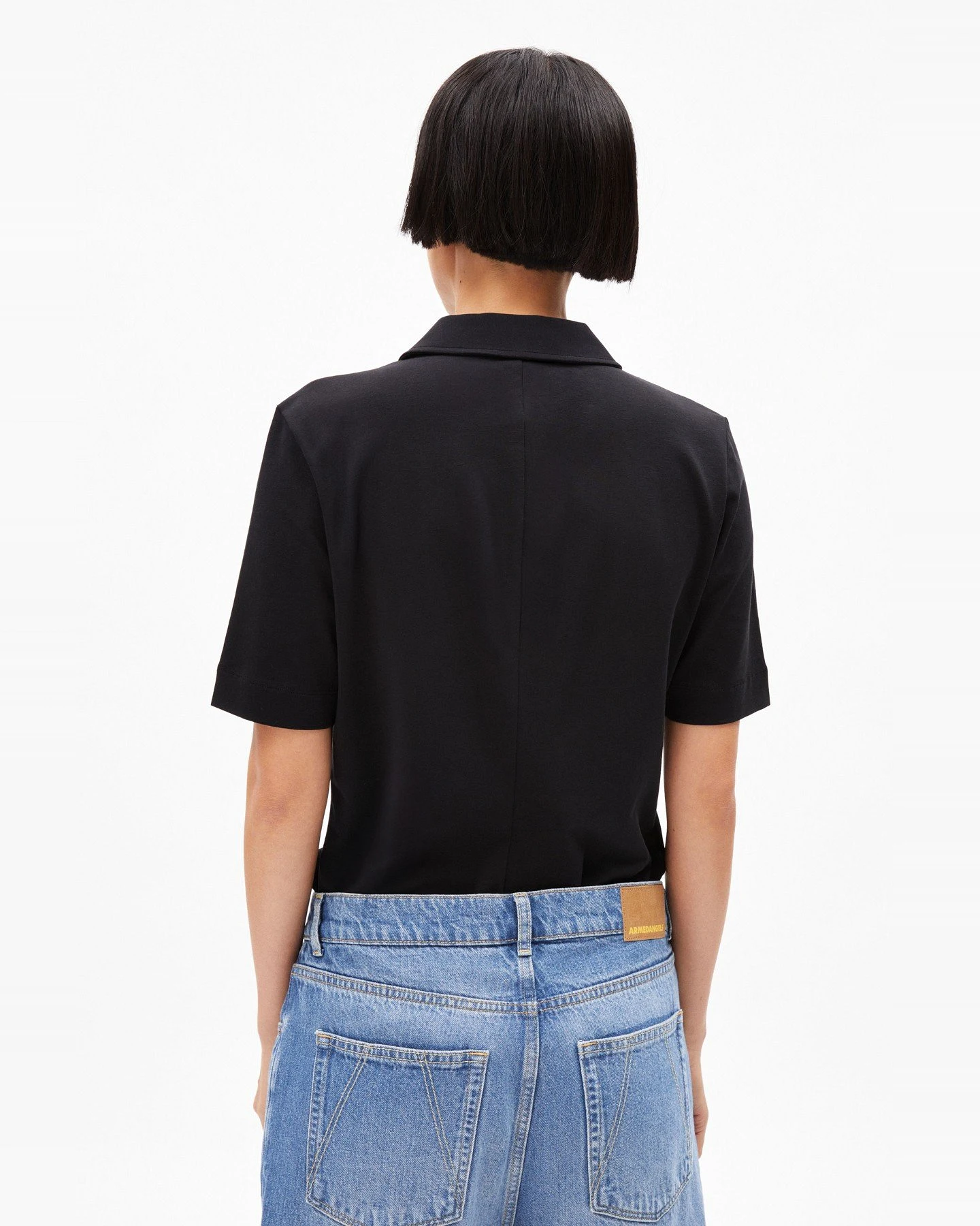 Bluse Kurzarm Nalitaa Schwarz – Ansicht 5