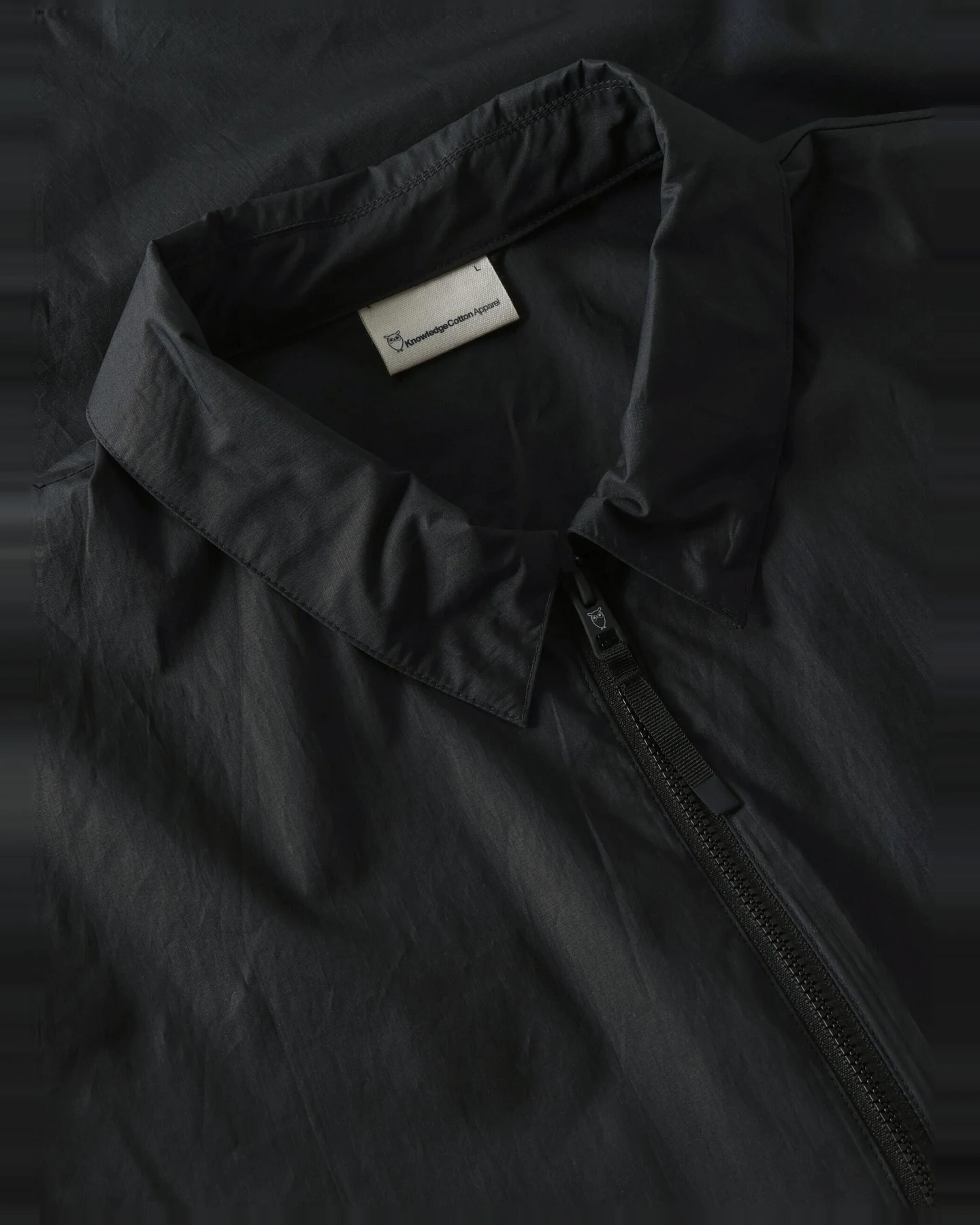 KnowledgeCotton Apparel Herren vegan Überhemd Herren Vent Ripstop 90 Black Jet – Ansicht 2
