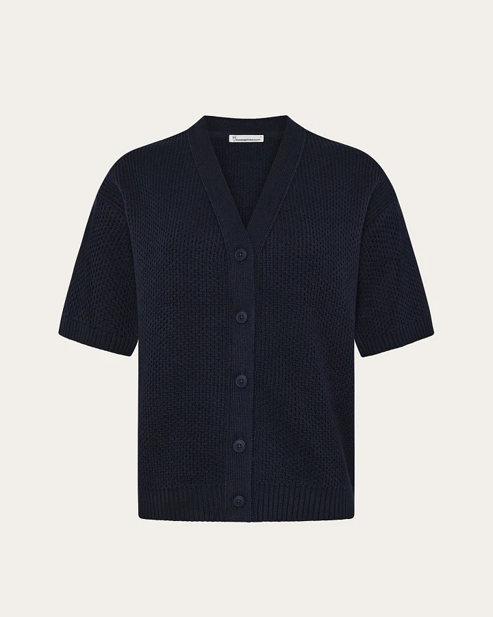 KnowledgeCotton Apparel Damen vegan Strickjacke Night Sky Navy