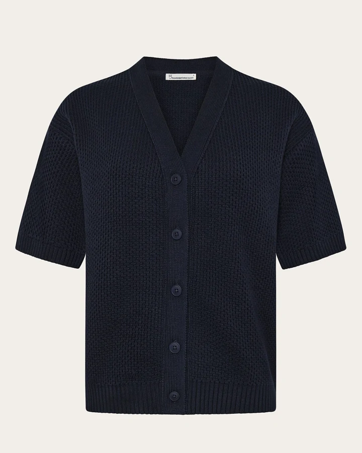 KnowledgeCotton Apparel Damen vegan Strickjacke Night Sky Navy