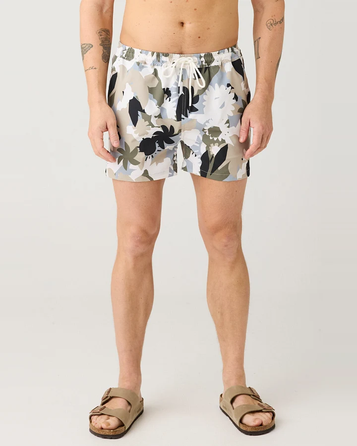 KnowledgeCotton Apparel Herren vegan Badeshorts Mid Thigh Grün