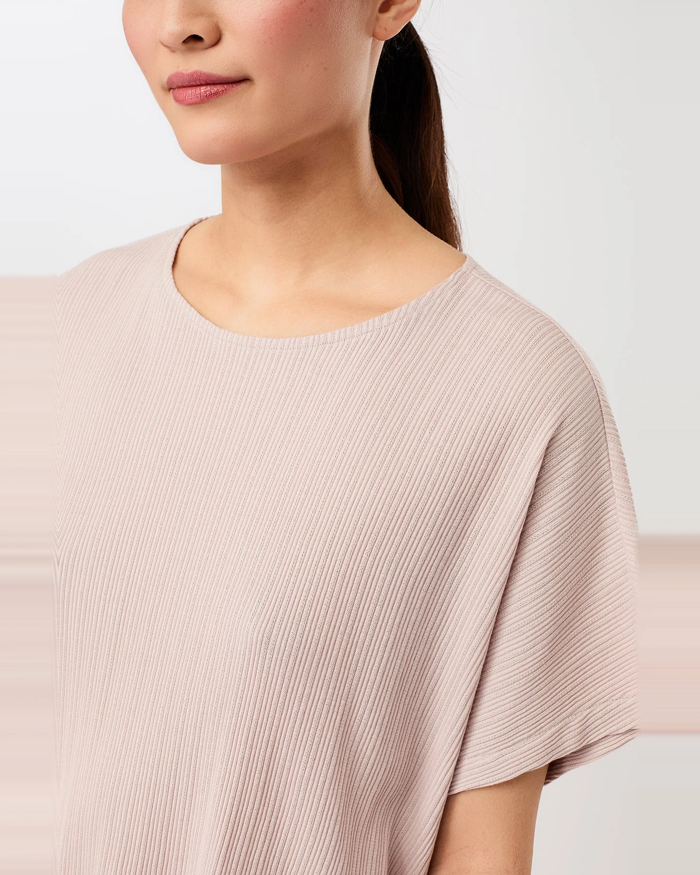 MANDALA Damen vegan T-Shirt All Clear Sheer Pink – Ansicht 2