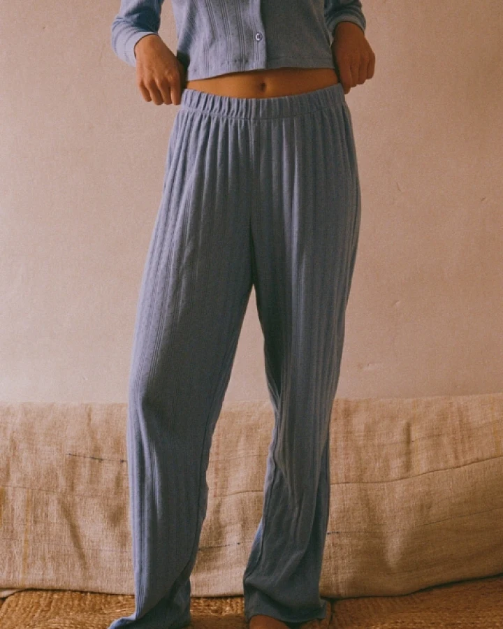 Nénés Damen vegan Hose Maud Blue