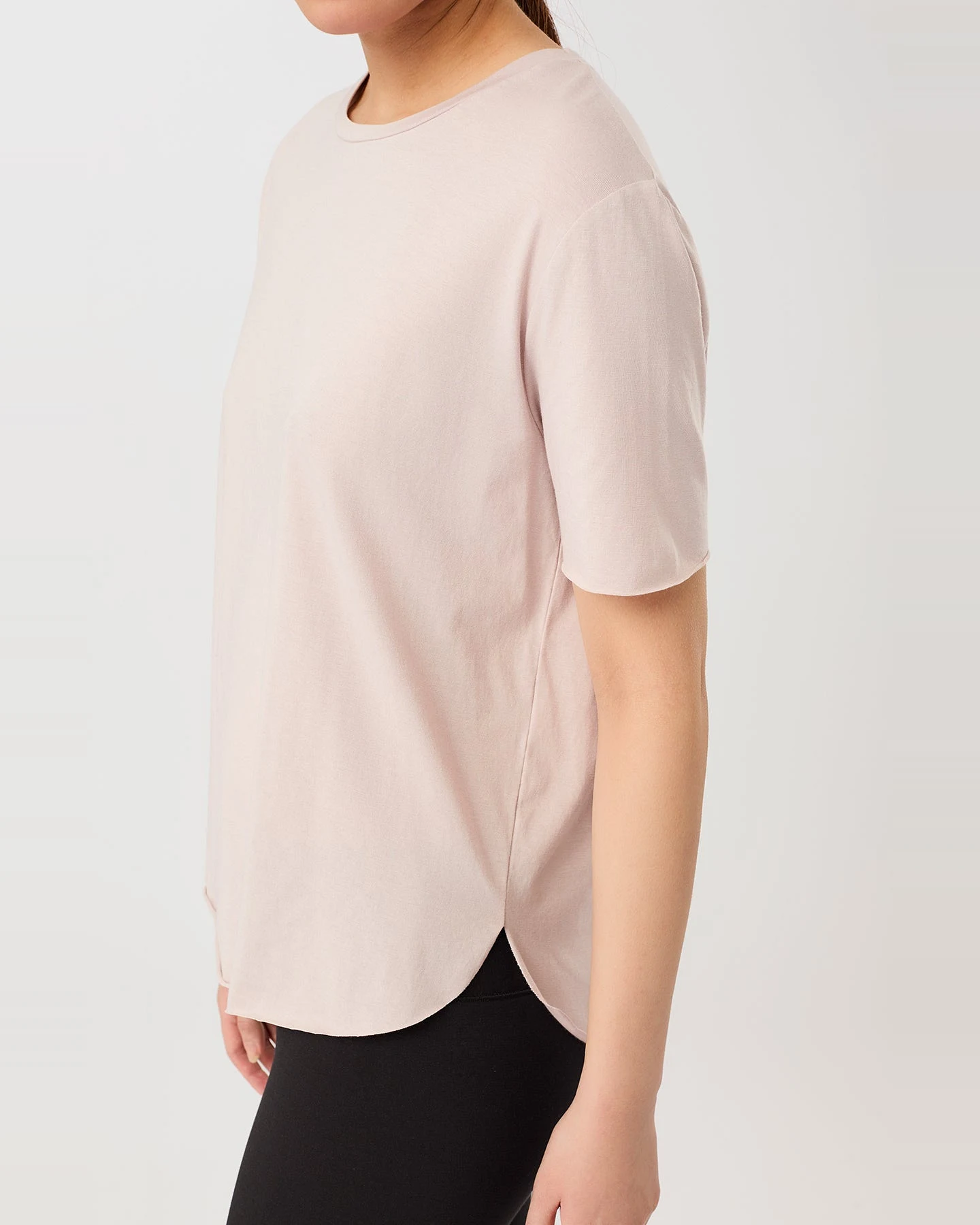 MANDALA Damen vegan T-Shirt Halfmoon Sheer Pink – Ansicht 2