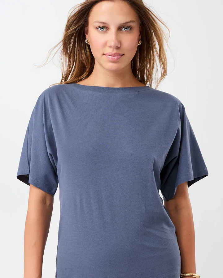MANDALA Damen vegan T-Shirt Schmetterling Eclipse Blau