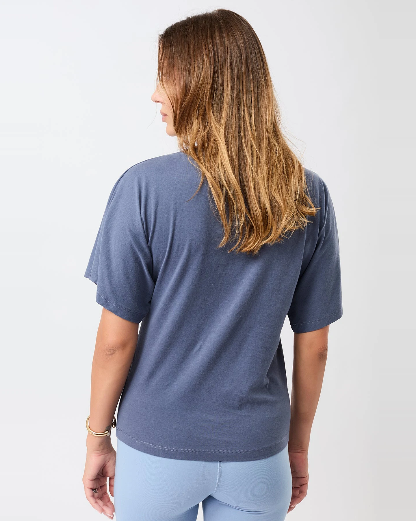MANDALA Damen vegan T-Shirt Schmetterling Eclipse Blau – Ansicht 2