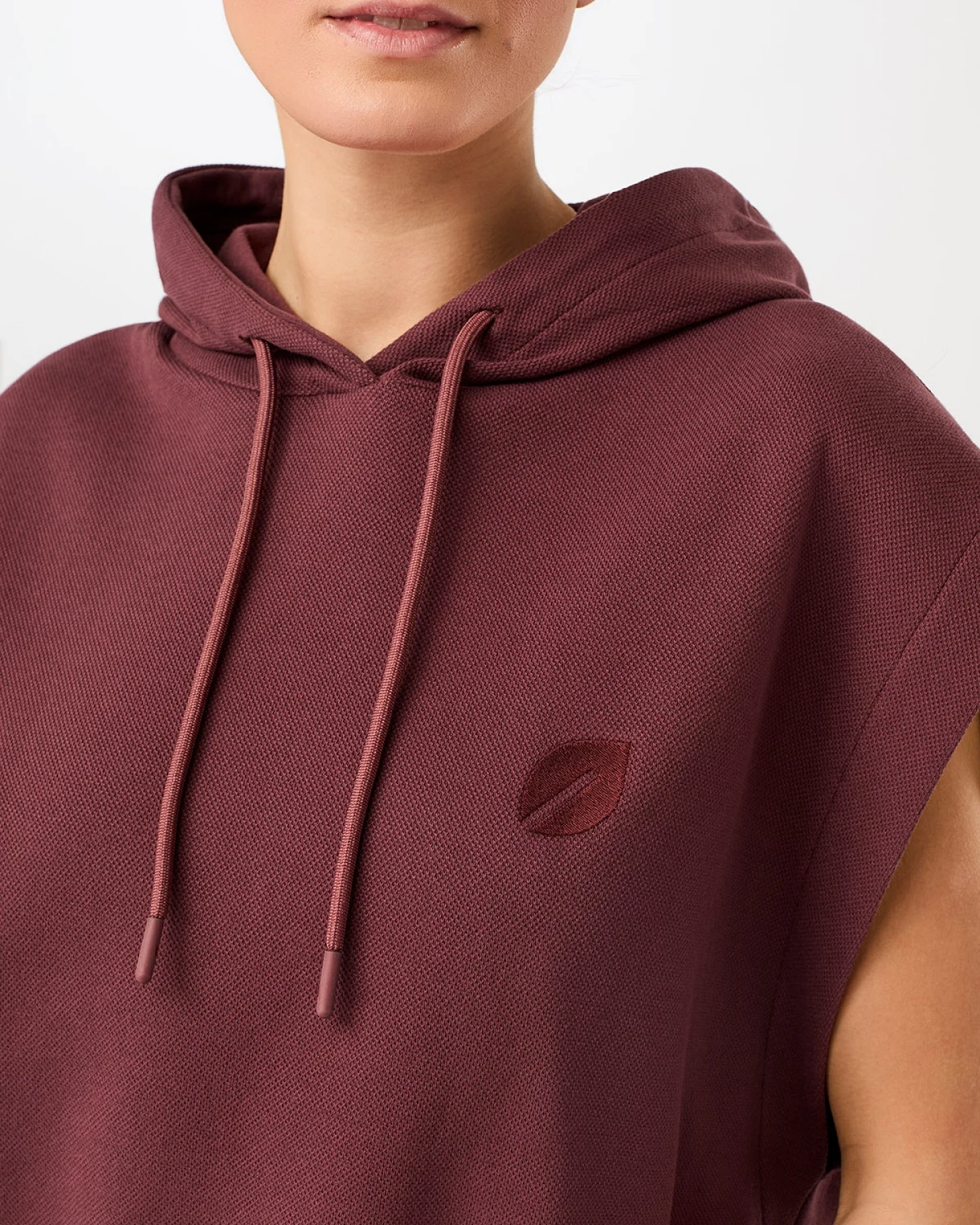 MANDALA Damen vegan Kapuzenweste Rosenholz – Ansicht 2