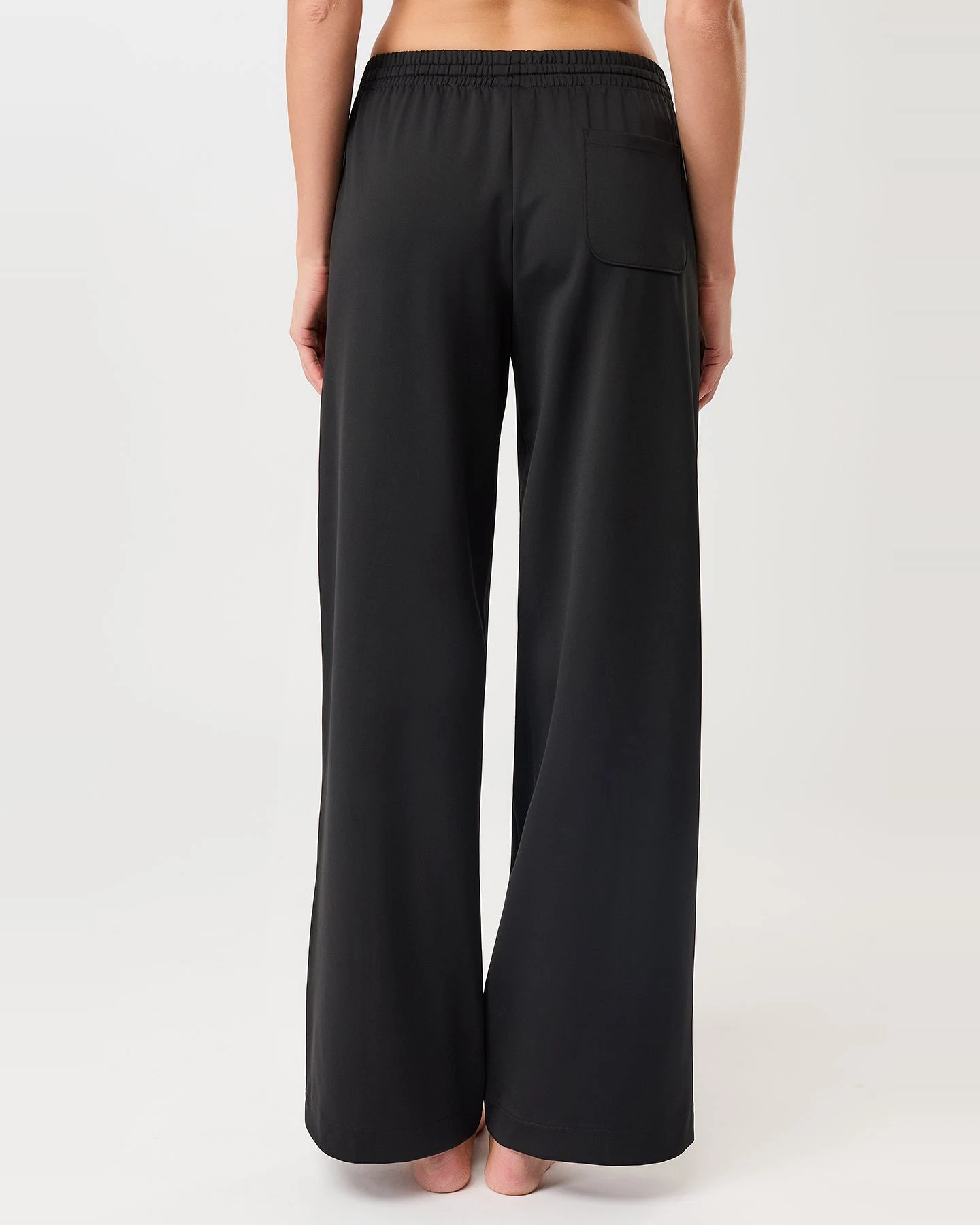 MANDALA Damen vegan Hose Track Schwarz – Ansicht 2