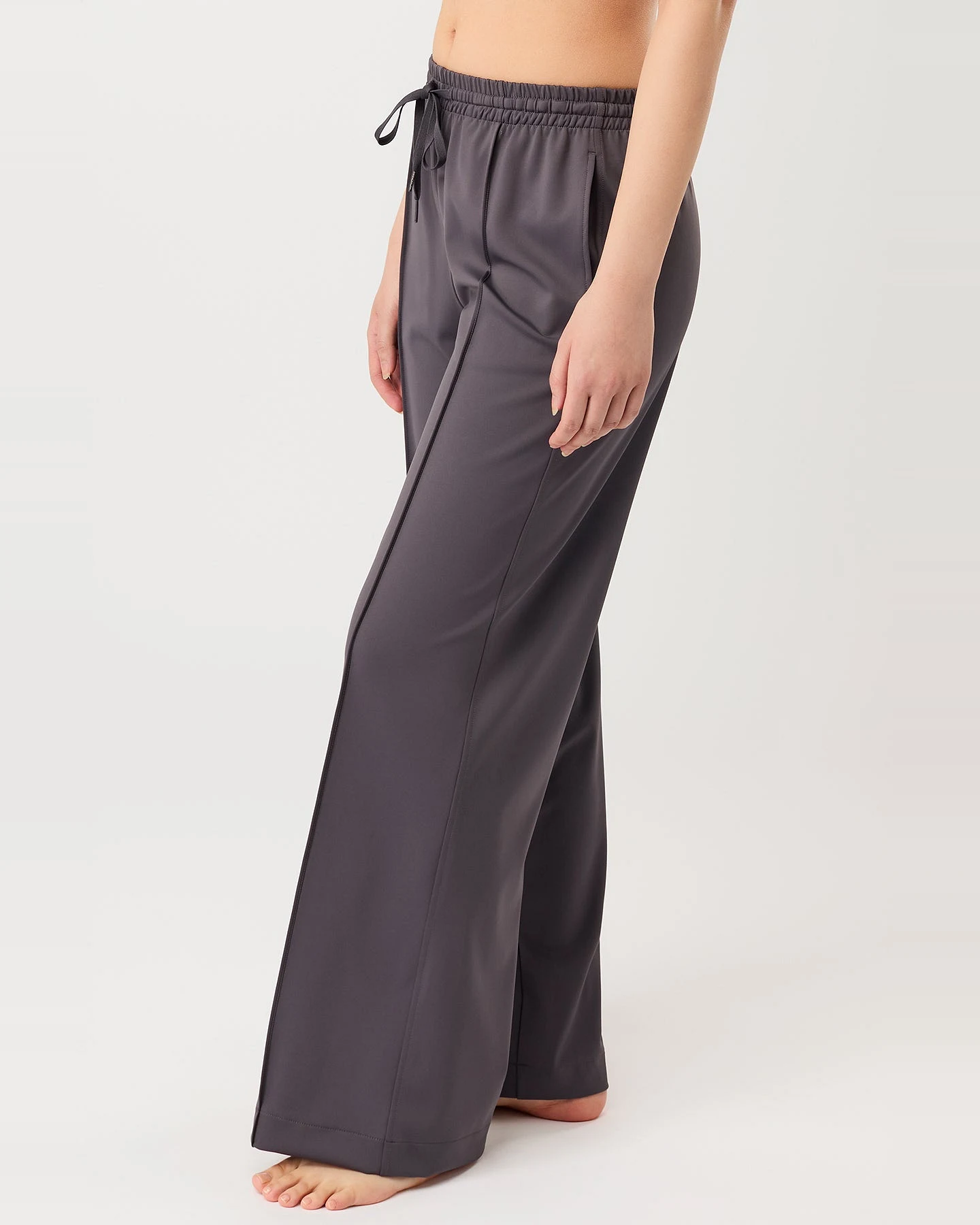 MANDALA Damen vegan Hose Track Onyx Grau – Ansicht 2