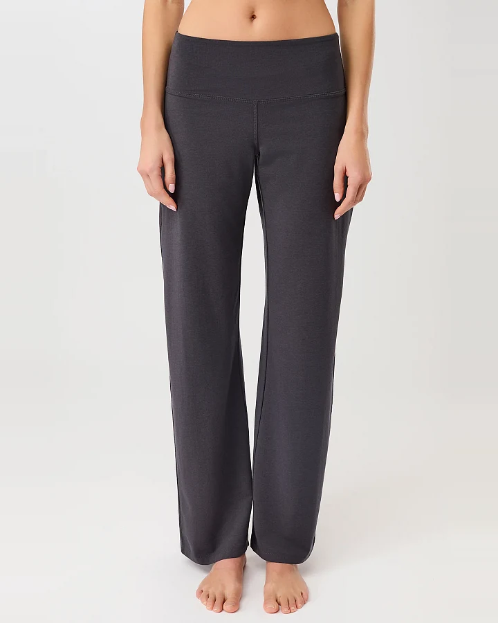 MANDALA Damen vegan Hose Weites Bein Onyx