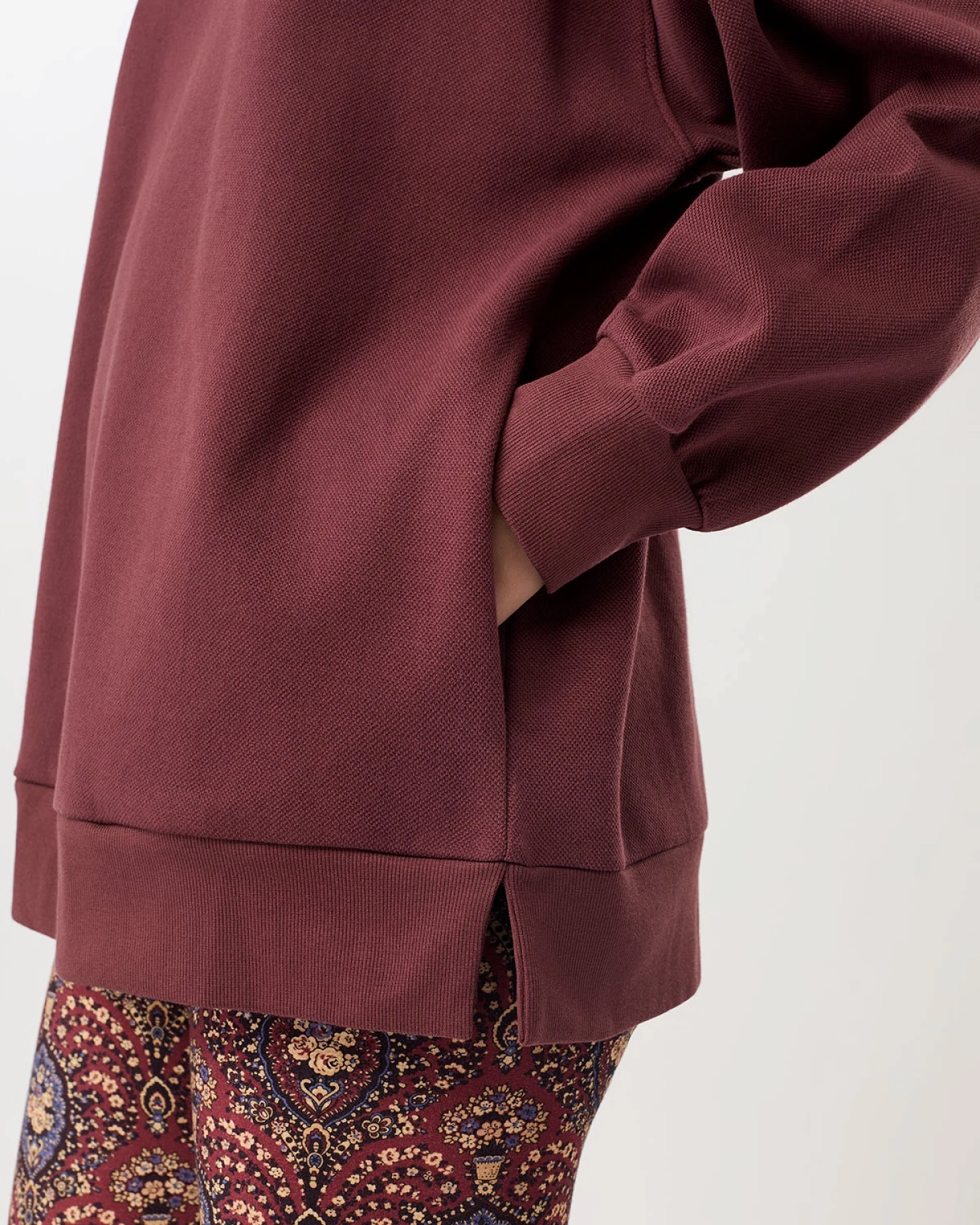 MANDALA Damen vegan Sweatshirt Sweattie Rosewood – Ansicht 2