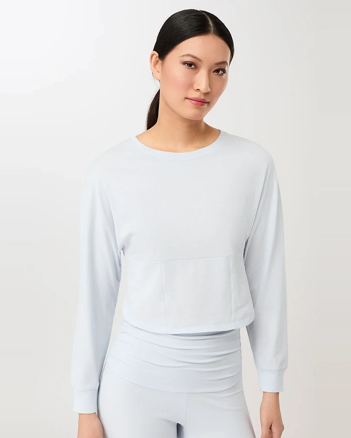 MANDALA Damen vegan Pullover Soft Baby Blau