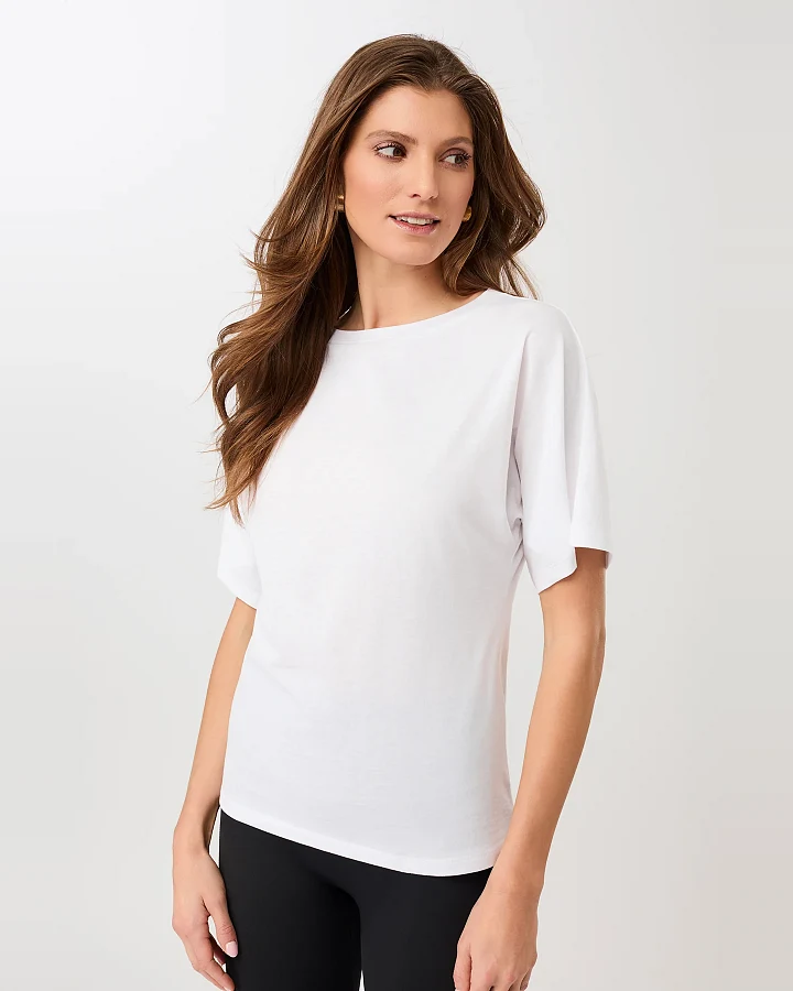 MANDALA Damen vegan T-Shirt Schmetterling Weiß