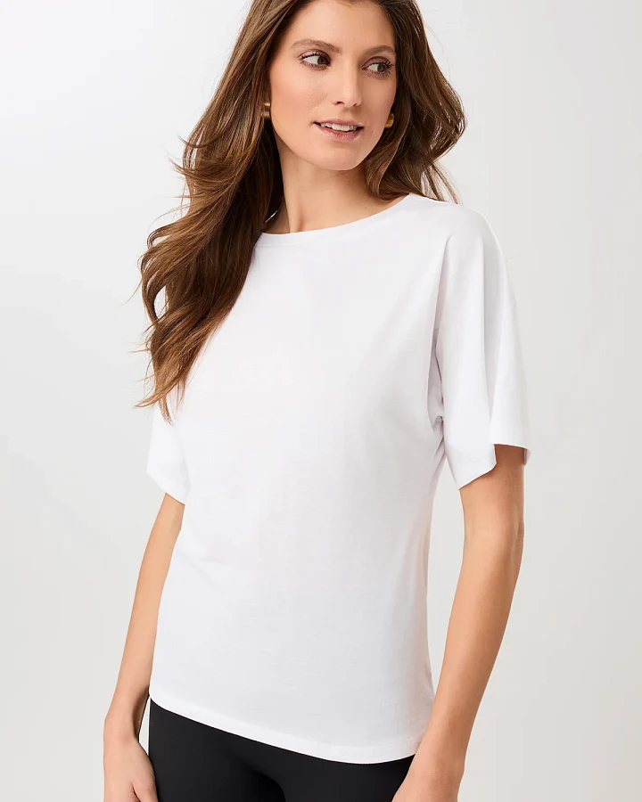 MANDALA Damen vegan T-Shirt Schmetterling Weiß