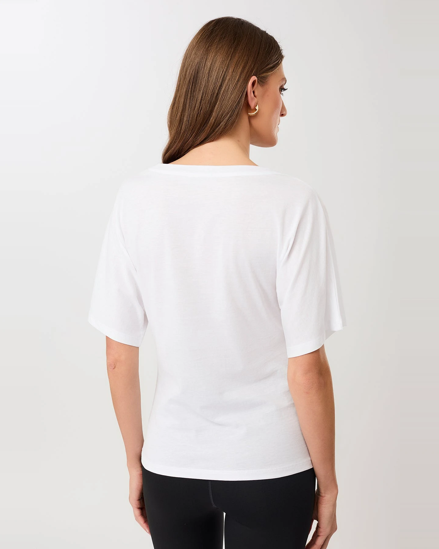 MANDALA Damen vegan T-Shirt Schmetterling Weiß – Ansicht 2