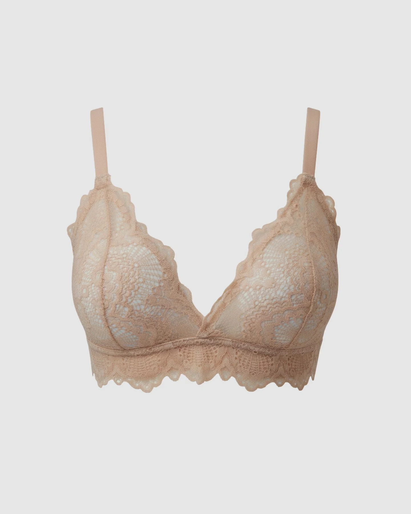 Understatement Damen vegan Bralette Lace Triangle Hellrosa – Ansicht 2