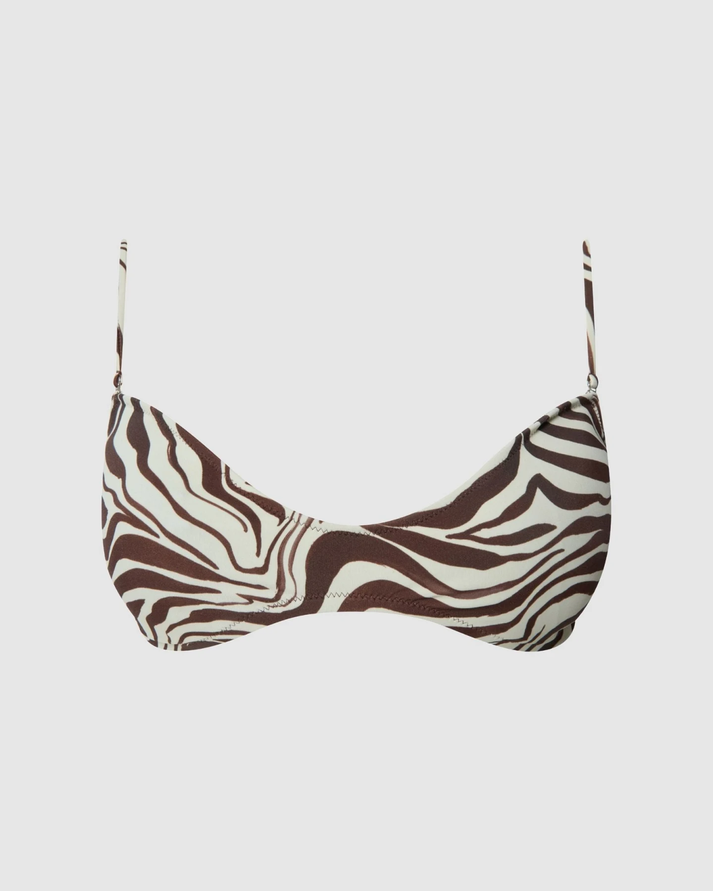 Understatement Damen vegan Bikinioberteil In Form Eines Zebras – Ansicht 2