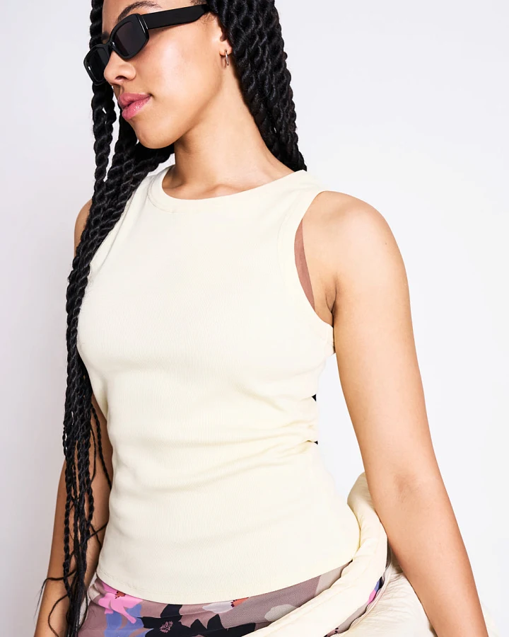 JAN 'N JUNE Damen vegan Tank Top Porto Lang Gelb