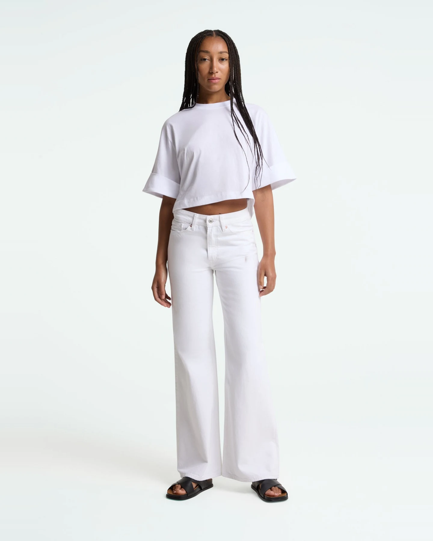 Kings of Indigo Damen vegan Jeans Jane Diop Optisch Weiß – Ansicht 2