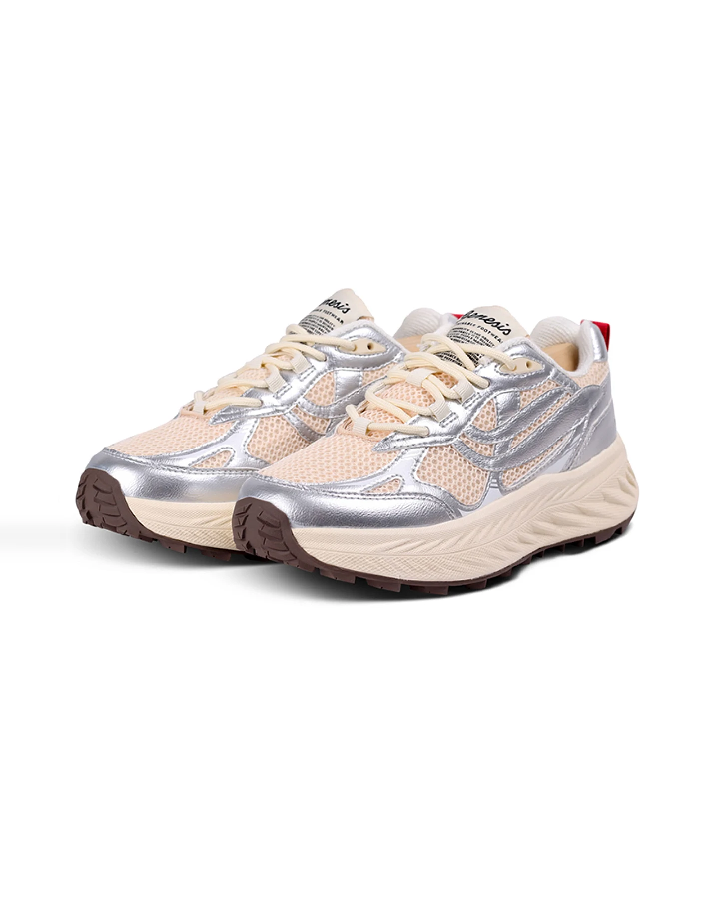 Genesis Damen vegan Sneaker G-Eco`99 Bulky Silver Almond – Ansicht 2