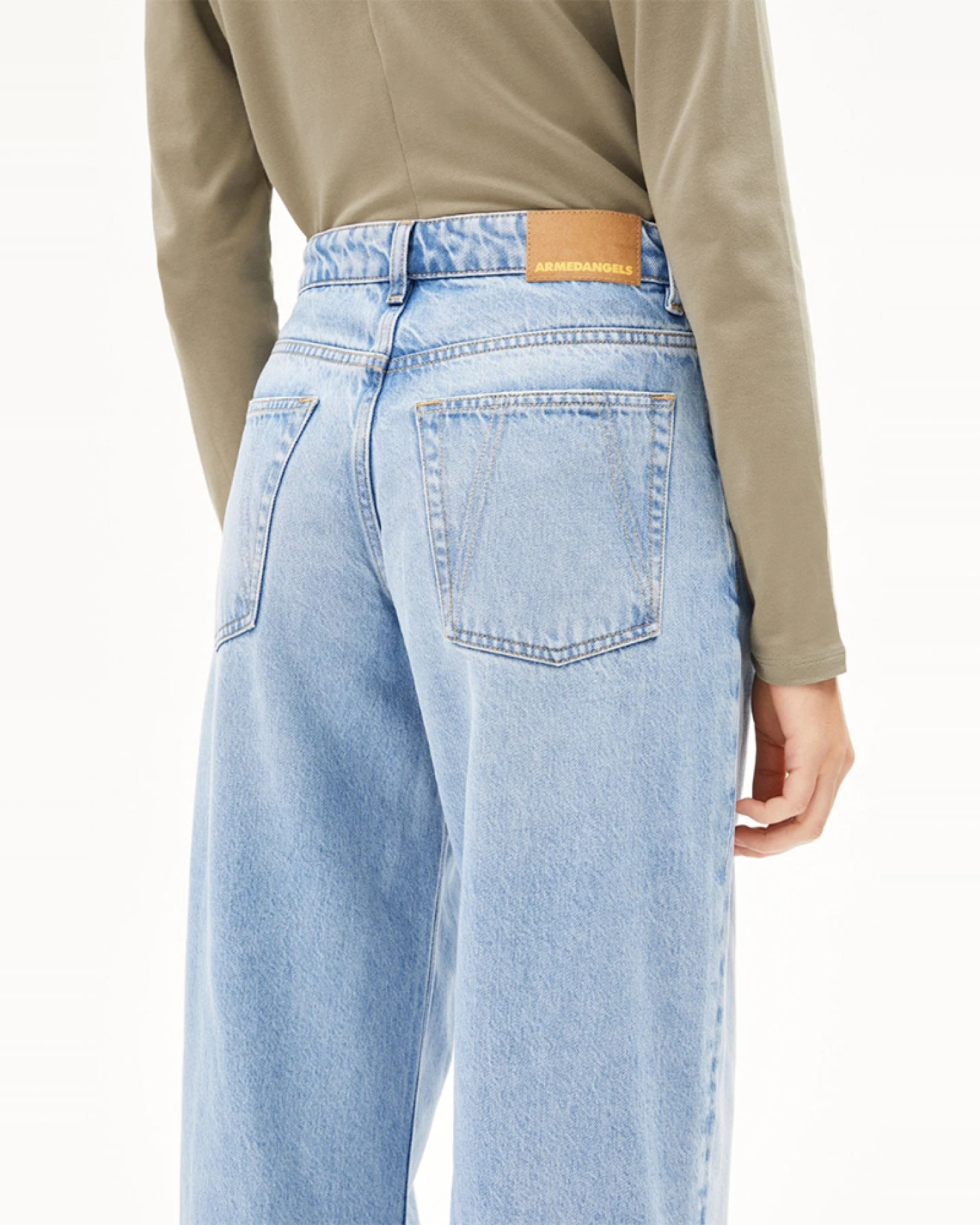 ARMEDANGELS Damen vegan Jeans Astreaas Noise Blau – Ansicht 2