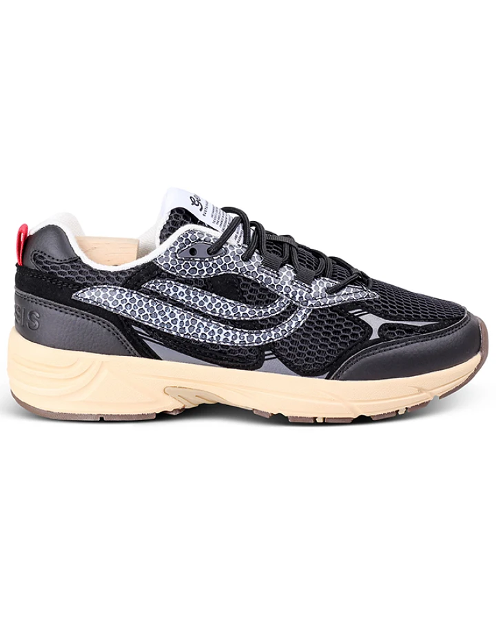Genesis Damen vegan Sneaker G-Eco`99 Embo Schwarz Grau