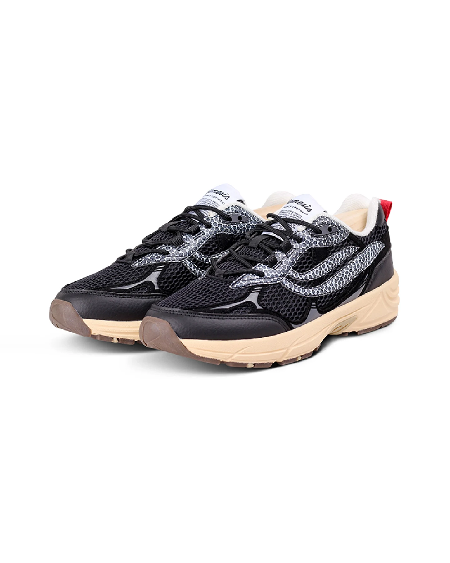 Genesis Damen vegan Sneaker G-Eco`99 Embo Schwarz Grau – Ansicht 2