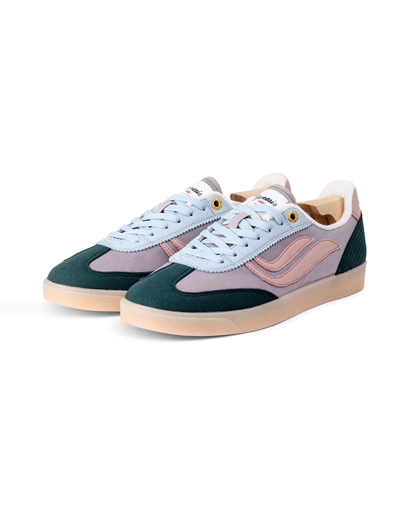 Genesis Damen vegan Sneaker G-Volley Mesh Teal Sky Old Rose – Ansicht 2