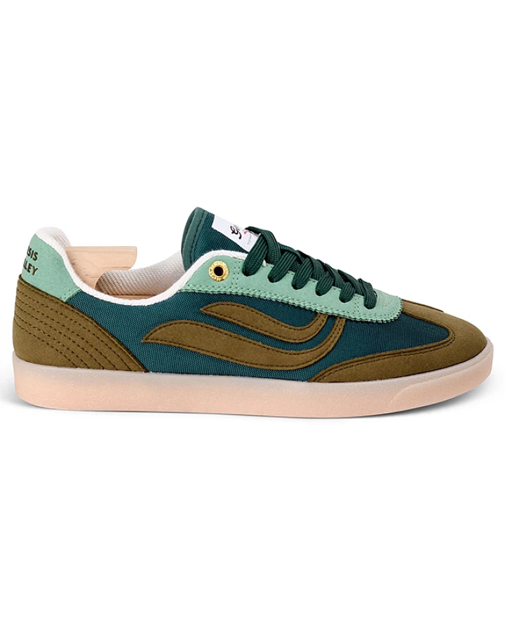 Genesis Herren vegan Sneaker G-Volley Mesh Amber Grün Petrol