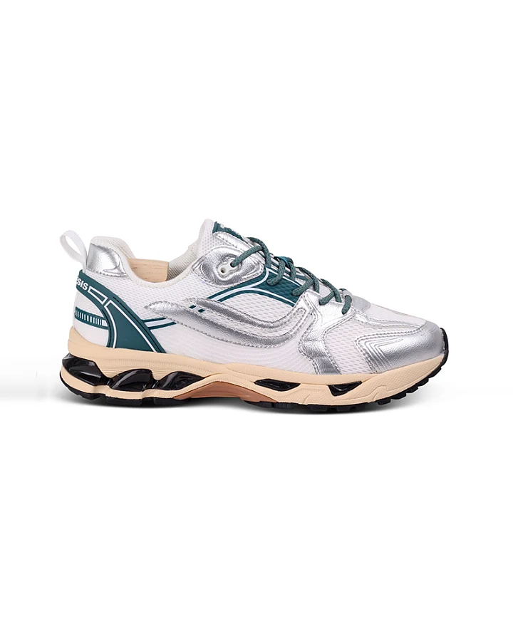 Genesis Herren vegan Turnschuhe G-Ultra Rec Rub Silber Weiß Petrol