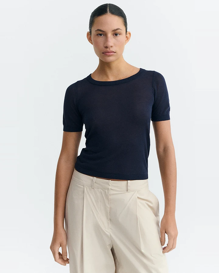 Thinking MU Damen vegan Top Noctis Navy